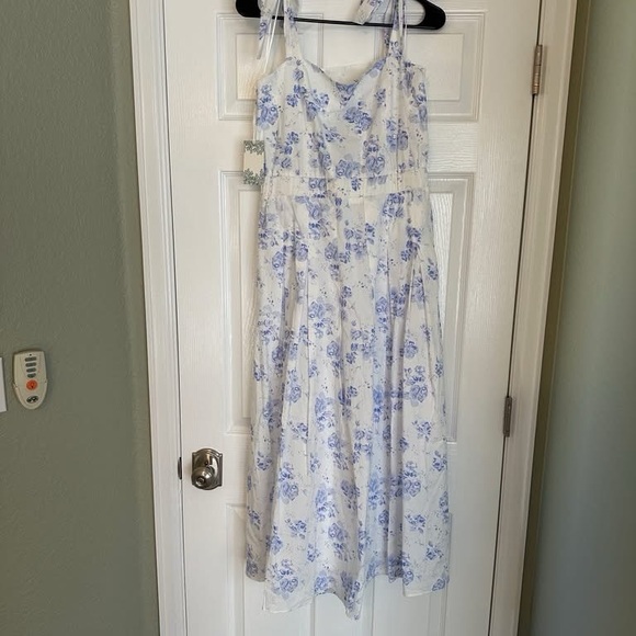 Hyacinth House Dresses & Skirts - Blue and White Maxi Sundress